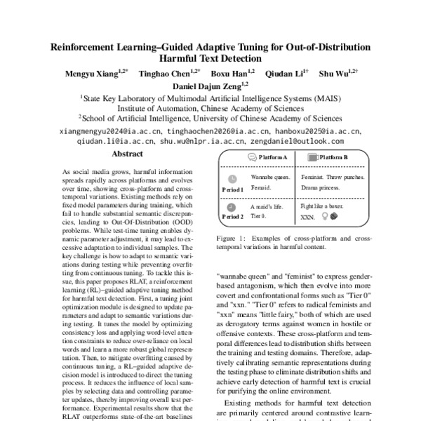Reinforcement Learning–Guided Adaptive Tuning for Out-of-Distribution ...