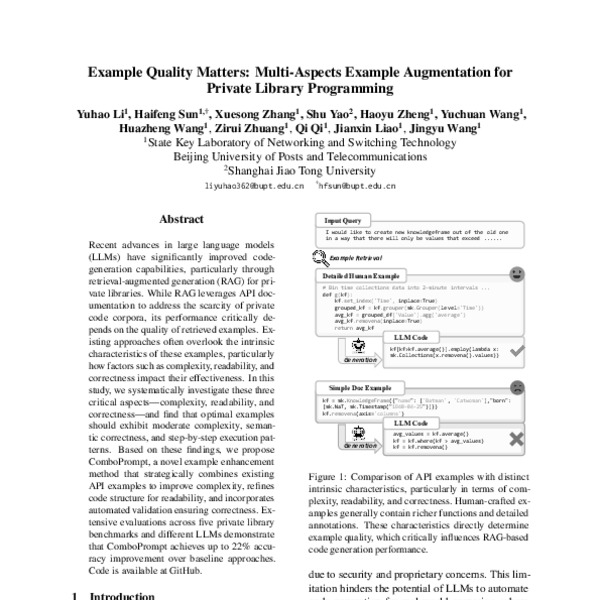 Example Quality Matters: Multi-Aspects Example Augmentation for Private ...