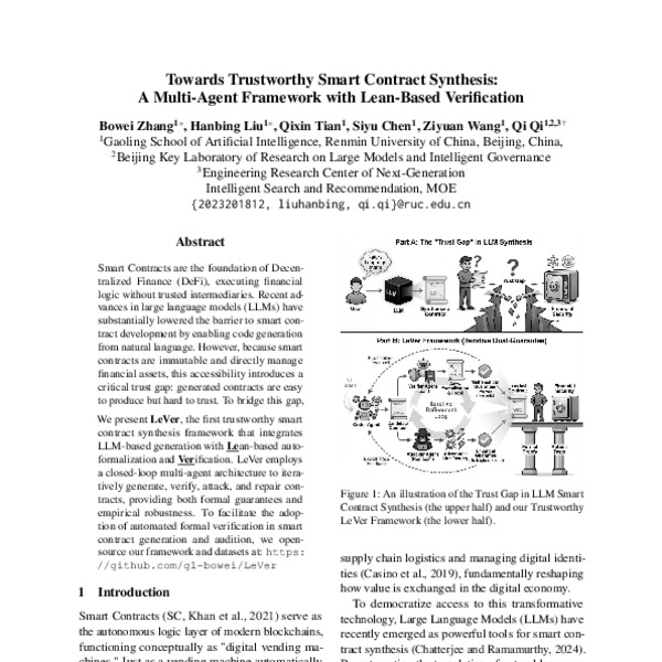 Towards Trustworthy Smart Contract Synthesis: A Multi-Agent Framework ...