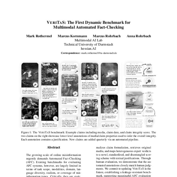 VeriTaS: The First Dynamic Benchmark for Multimodal Automated Fact ...