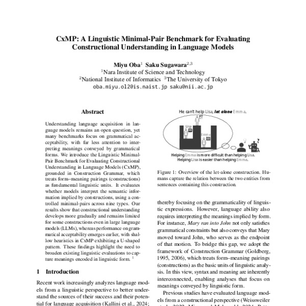 CxMP: A Linguistic Minimal-Pair Benchmark for Evaluating Constructional ...