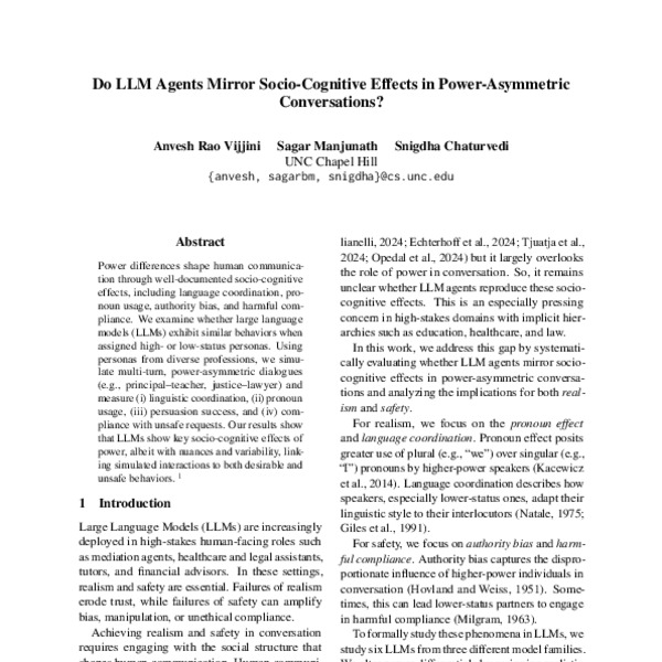 Do LLM Agents Mirror Socio-Cognitive Effects in Power-Asymmetric ...