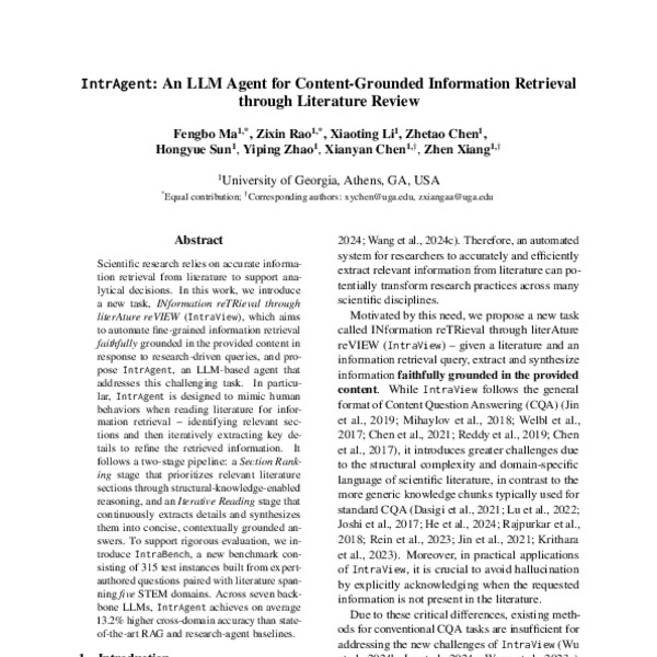 IntrAgent: An LLM Agent for Content-Grounded Information Retrieval ...