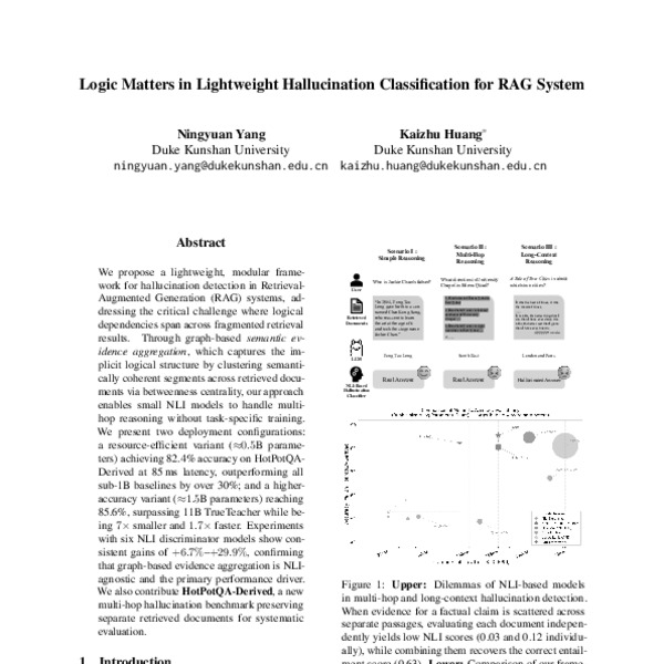 Logic Matters in Lightweight Hallucination Classification for RAG ...