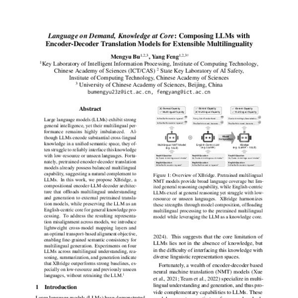 Language on Demand, Knowledge at Core: Composing LLMs with Encoder ...