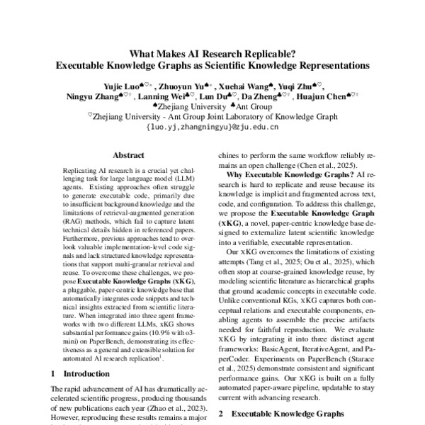 What Makes AI Research Replicable? Executable Knowledge Graphs as ...