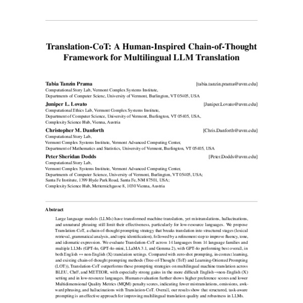 Translation-CoT: A Human-Inspired Chain-of-Thought Framework for Multilingual LLM Translation
