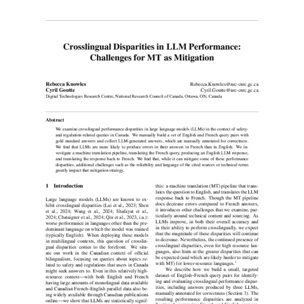 Crosslingual Disparities in LLM Performance: Challenges for MT as Mitigation