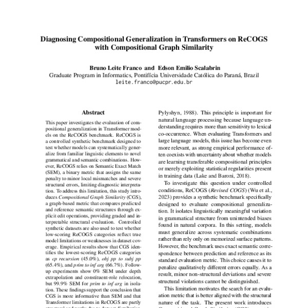 Diagnosing Compositional Generalization in Transformers on ReCOGS with Compositional Graph Similarity