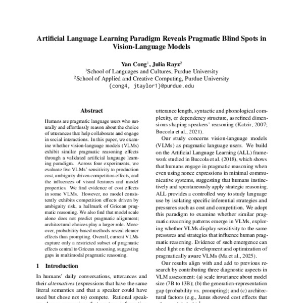 Artificial Language Learning Paradigm Reveals Pragmatic Blind Spots in Vision-Language Models