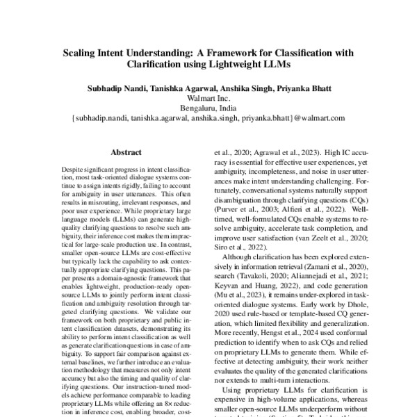 Scaling Intent Understanding: A Framework for Classification with ...