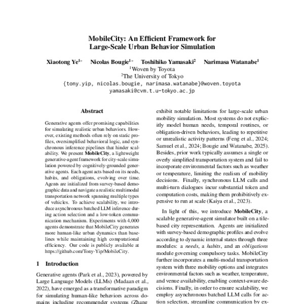 MobileCity: An Efficient Framework for Large-Scale Urban Behavior ...