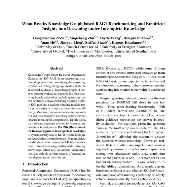 What Breaks Knowledge Graph based RAG? Benchmarking and Empirical ...