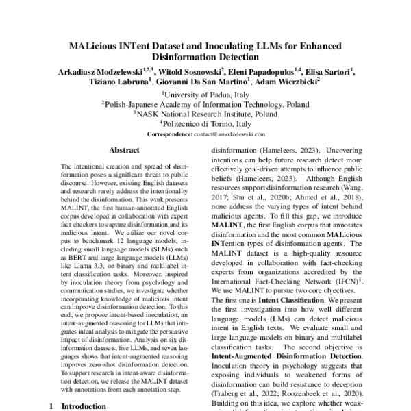 MALicious INTent Dataset and Inoculating LLMs for Enhanced ...