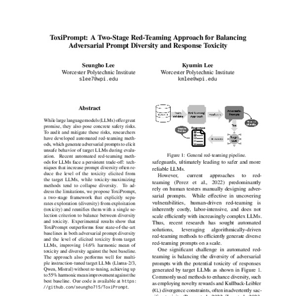 ToxiPrompt: A Two-Stage Red-Teaming Approach for Balancing Adversarial ...