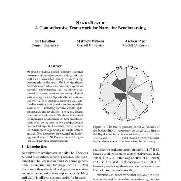 NarraBench: A Comprehensive Framework for Narrative Benchmarking - ACL ...