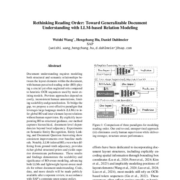 Rethinking Reading Order: Toward Generalizable Document Understanding ...