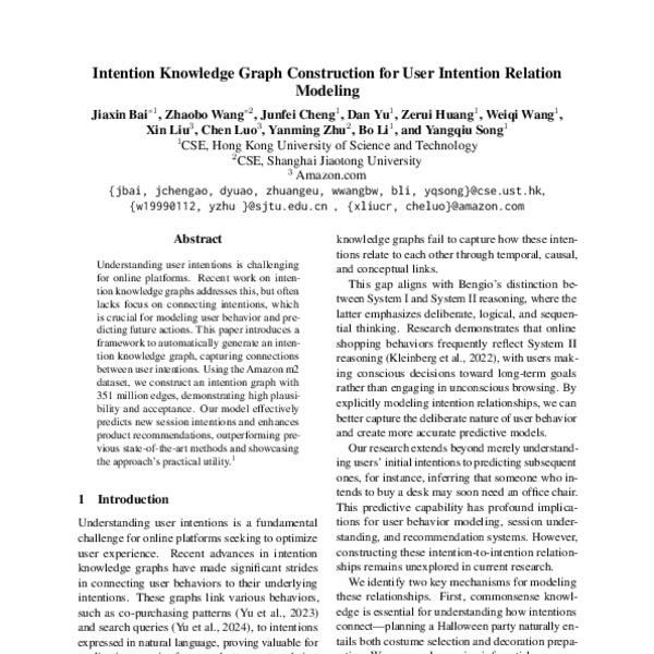 Intention Knowledge Graph Construction for User Intention Relation ...