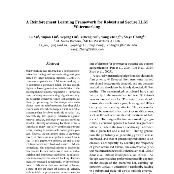 A Reinforcement Learning Framework for Robust and Secure LLM ...