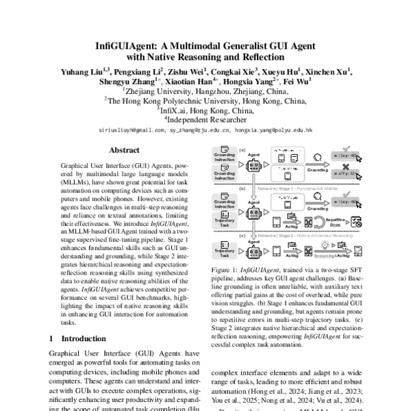 InfiGUIAgent: A Multimodal Generalist GUI Agent with Native Reasoning ...