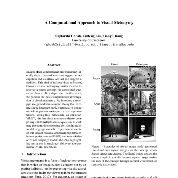 A Computational Approach to Visual Metonymy - ACL Anthology