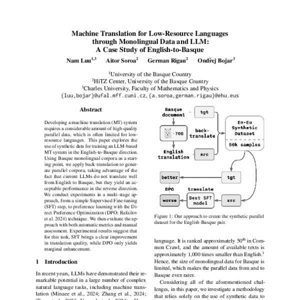 Machine Translation for Low-Resource Languages through Monolingual Data ...