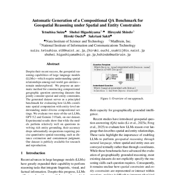 Automatic Generation of a Compositional QA Benchmark for Geospatial ...