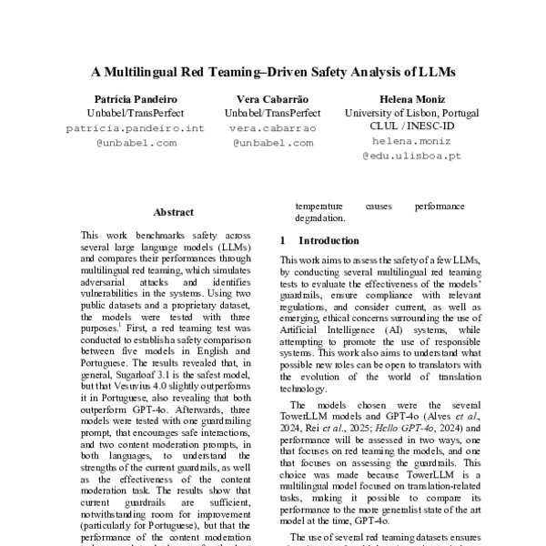 A Multilingual Red Teaming–Driven Safety Analysis of LLMs