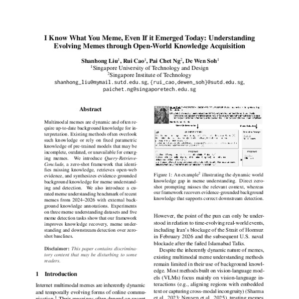 I Know What You Meme, Even If it Emerged Today: Understanding Evolving ...