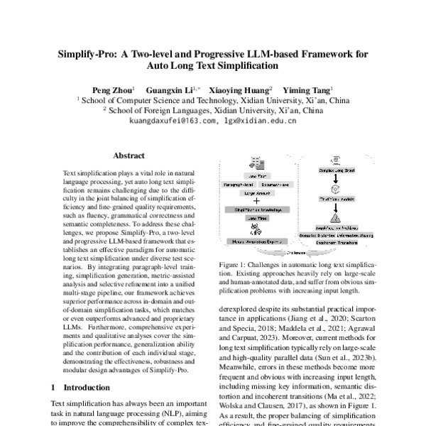 Simplify-Pro: A Two-level and Progressive LLM-based Framework for Auto ...