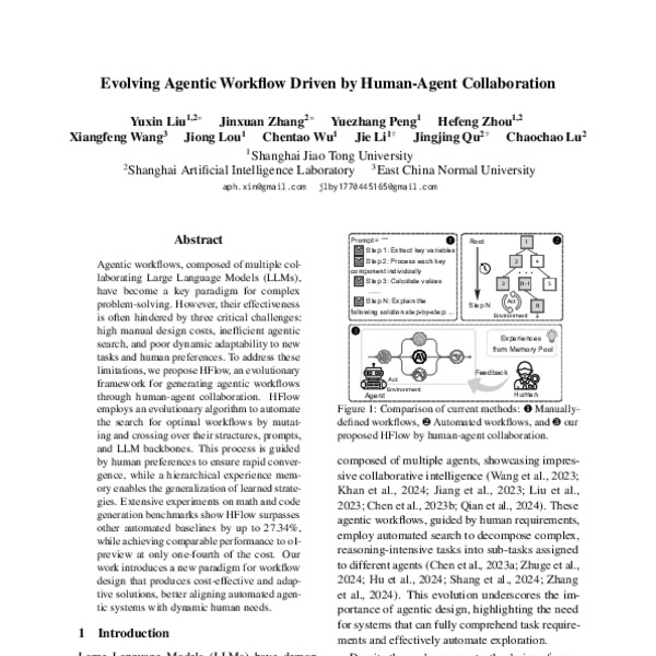 Evolving Agentic Workflow Driven by Human-Agent Collaboration - ACL ...
