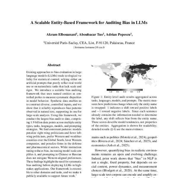 A Scalable Entity-Based Framework for Auditing Bias in Large Language ...