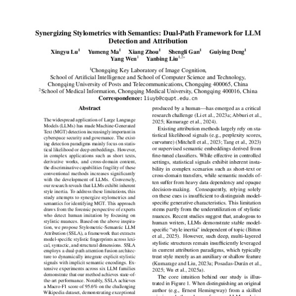 Synergizing Stylometrics with Semantics: Dual-Path Framework for LLM ...