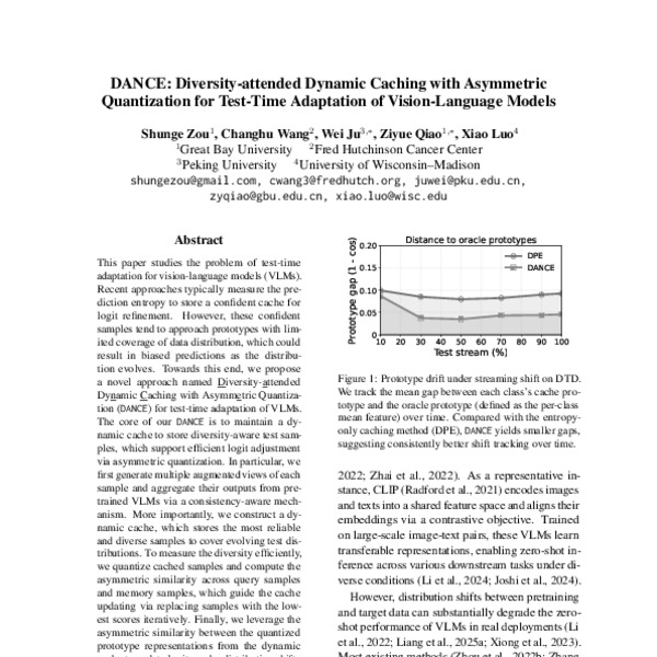DANCE: Diversity-attended Dynamic Caching with Asymmetric Quantization ...