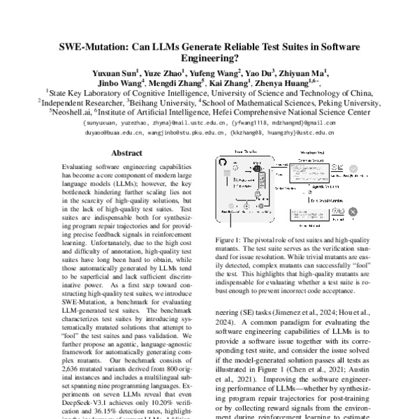 SWE-Mutation: Can LLMs Generate Reliable Test Suites in Software ...