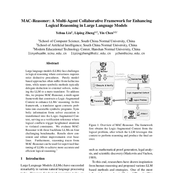 MAC-Reasoner: A Multi-Agent Collaborative Framework for Enhancing ...