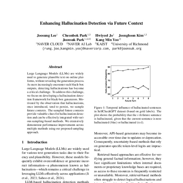 Enhancing Hallucination Detection via Future Context - ACL Anthology