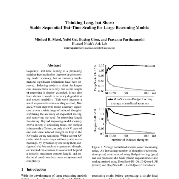 Thinking Long, but Short: Stable Sequential Test-Time Scaling for Large ...
