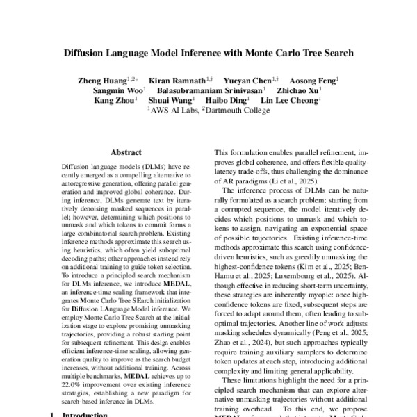 Diffusion Language Model Inference with Monte Carlo Tree Search - ACL ...
