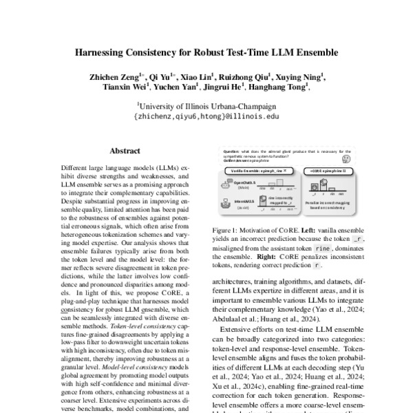 Harnessing Consistency for Robust Test-Time LLM Ensemble - ACL Anthology