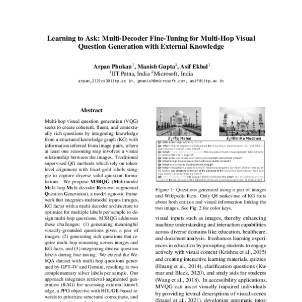 Learning to Ask: Multi-Decoder Fine-Tuning for Multi-Hop Visual ...