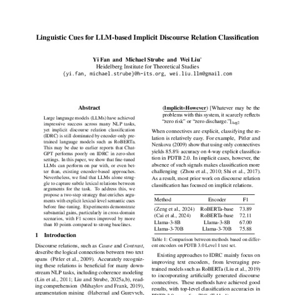 Linguistic Cues for LLM-based Implicit Discourse Relation ...