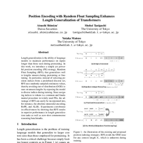 Position Encoding with Random Float Sampling Enhances Length ...