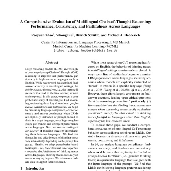 A Comprehensive Evaluation of Multilingual Chain-of-Thought Reasoning ...