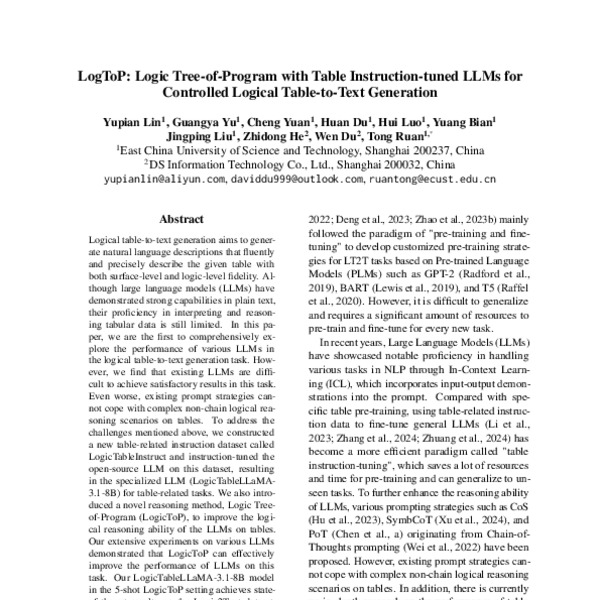 LogToP: Logic Tree-of-Program with Table Instruction-tuned LLMs for ...