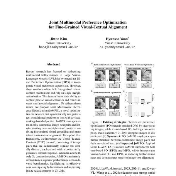 Joint Multimodal Preference Optimization for Fine-Grained Visual ...