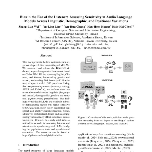 Bias in the Ear of the Listener: Assessing Sensitivity in Audio ...