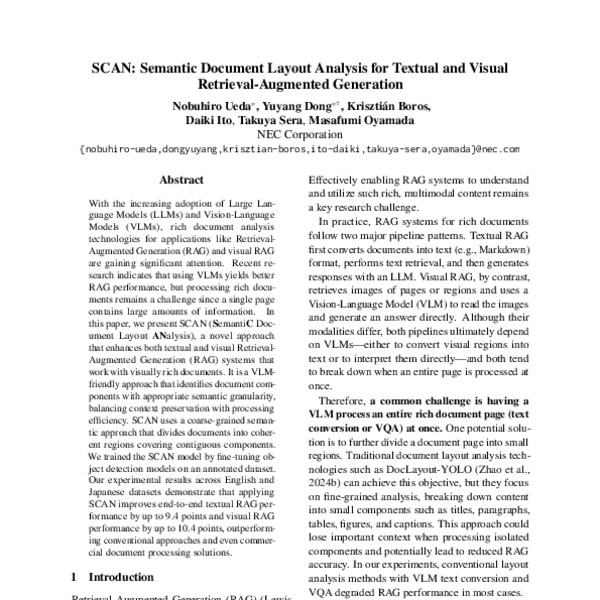 SCAN: Semantic Document Layout Analysis for Textual and Visual ...