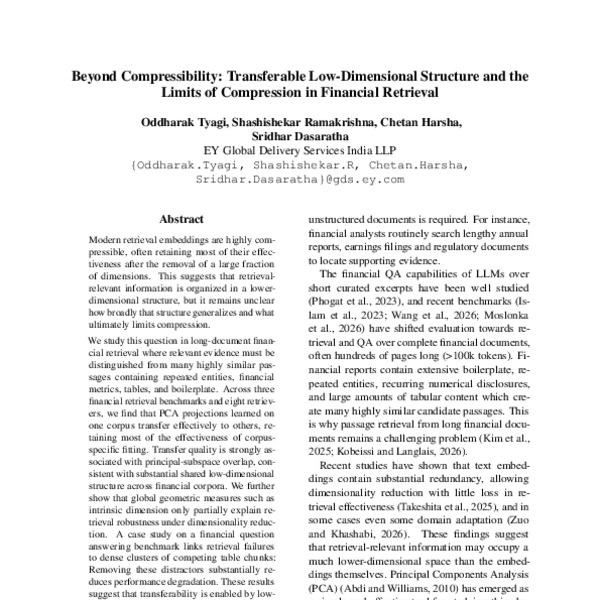 Beyond Compressibility: Transferable Low-Dimensional Structure and the ...