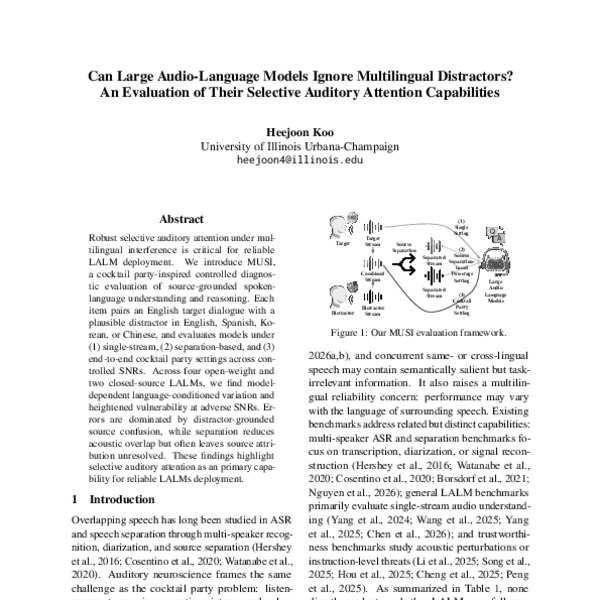 Can Large Audio-Language Models Ignore Multilingual Distractors? An Evaluation of Their Selective Auditory Attention Capabilities